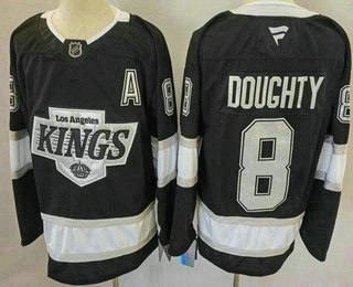 Los Angeles Kings #8 Drew Doughty Black Alternate Authentic Jersey