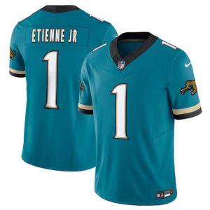 Jacksonville Jaguars #1 Travis Etienne JR Teal 2024 F.U.S.E. Prowler Throwback Vapor Limited Stitched Jersey