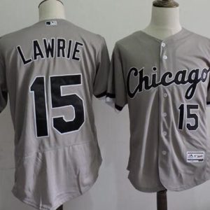 White Sox #15 Brett Lawrie Grey Flexbase Authentic Collection Stitched Jersey