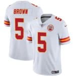 Kansas City Chiefs #5 Hollywood Brown White Vapor Untouchable Limited Stitched Jersey
