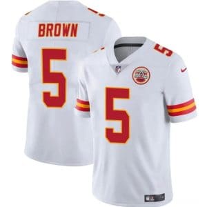 Kansas City Chiefs #5 Hollywood Brown White Vapor Untouchable Limited Stitched Jersey
