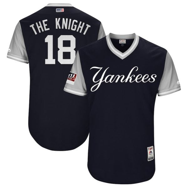 New York Yankees Didi Gregorius "The Knight" Majestic Navy Gray 2018 Players' Weekend Jersey