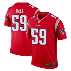 New England Patriots #59 Terez Hall Red Stitched Jersey