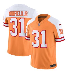 Tampa Bay Buccaneers #31 Antoine Winfield Jr. 2023 F.U.S.E. White Gold Throwback Limited Stitched Jersey