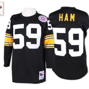 Mitchell And Ness Steelers #59 Jack Ham Black Stitched Jersey