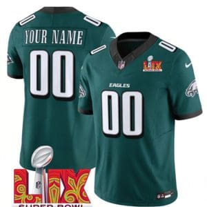 Philadelphia Eagles Custom Green F.U.S.E. 2025 Super Bowl LIX Patch Vapor Untouchable Limited Stitched Jersey