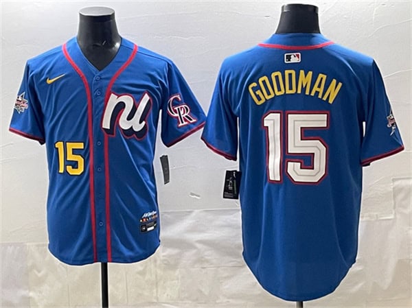 National League #15 Hunter Goodman Blue 2025 All-Star Edition Limited Stitched Jersey