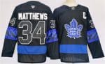 Toronto Maple Leafs #34 Auston Matthews Black 2024-25 Stitched Jersey