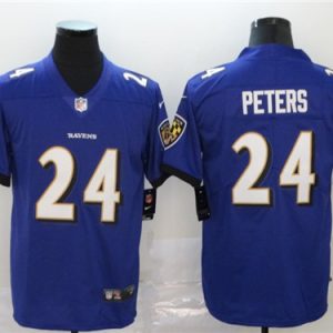 Baltimore Ravens #24 Marcus Peters Purple Vapor Untouchable Jersey