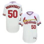 Cardinals #50 Adam Wainwright White Flexbase Authentic Collection Cooperstown Stitched Jersey