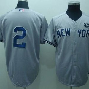 Yankees #2 Derek Jeter Grey GMS The Boss Stitched Jersey