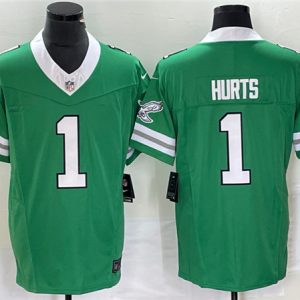 Philadelphia Eagles #1 Jalen Hurts Green 2023 F.U.S.E. Vapor Untouchable Stitched Jersey