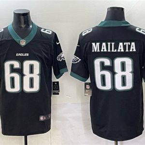 Philadelphia Eagles #68 Jordan Mailata Black 2024 New Vapor Untouchable Limited Football Stitched Jersey