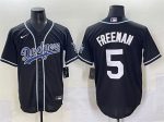 Los Angeles Dodgers #5 Freddie Freeman Black Fashion Stitched Jersey