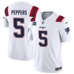 New England Patriots #5 Jabrill Peppers White 2024 F.U.S.E. With 3-Star C Patch Vapor Limited Stitched Jersey