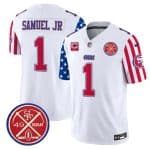 San Francisco 49ers #1 Deebo Samuel White 2024 F.U.S.E. American Vapor Limited Stitched Jersey