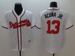 Atlanta Braves #13 Ronald Acuna Jr White Flexbase Stitched Jersey