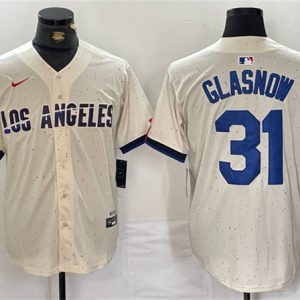 Brooklyn Dodgers #31 Tyler Glasnow Cream Stitched Jersey