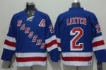 Rangers #2 Brian Leetch Blue CCM Throwback Stitched Jersey