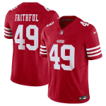 San Francisco 49ers #49 Faithful Red 2023 F.U.S.E. Vapor Untouchable Limited Stitched Jersey