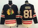 Blackhawks #81 Marian Hossa Black 2015 Winter Classic Stitched Jersey