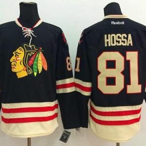 Blackhawks #81 Marian Hossa Black 2015 Winter Classic Stitched Jersey