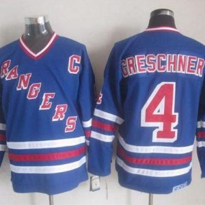 Rangers #4 Ron Greschner Blue CCM Heroes Of Hockey Alumni Stitched Jersey