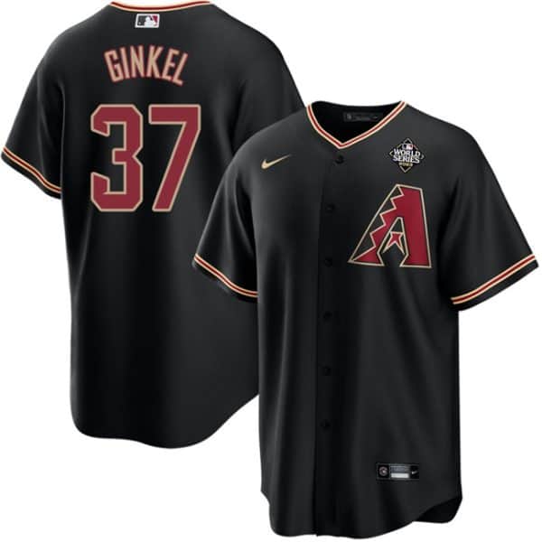 Arizona Diamondbacks #37 Kevin Ginkel Black 2023 World Series Cool Base Stitched Jersey