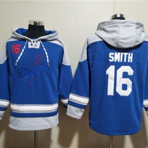Los Angeles Dodgers #16 Will Smith Blue Ageless Must-Have Lace-Up Pullover Hoodie