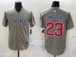 Chicago Cubs #23 Ryne Sandberg Grey Limited Stitched Jersey