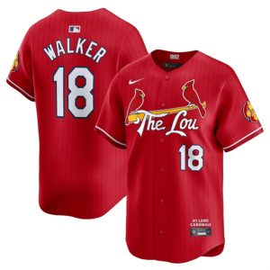 St. Louis Cardinals #18 Jordan Walker Red 2024 City Connect Limited Stitched Jersey