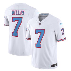 Tennessee Titans #7 Malik Willis White 2023 F.U.S.E. Vapor Limited Throwback Stitched Jersey