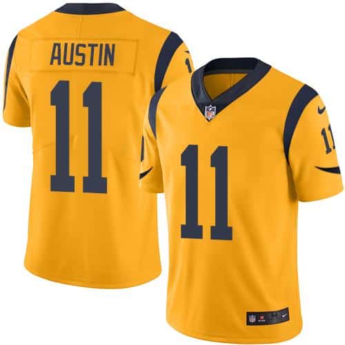 Rams #11 Tavon Austin Gold Stitched Limited Rush Nike Jersey