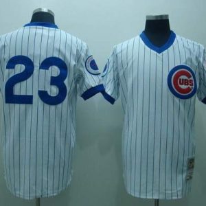 Cubs #23 Ryne Sandberg Stitched White Jersey