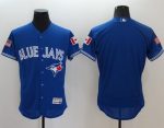 Blue Jays Blank Blue Fashion Stars Stripes Flexbase Authentic Stitched Jersey