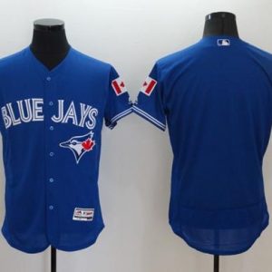Blue Jays Blank Blue Fashion Stars Stripes Flexbase Authentic Stitched Jersey