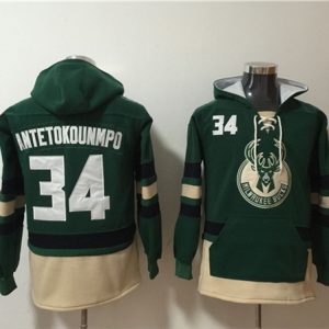 Milwaukee Bucks #34 Giannis Antetokounmpo Green Hoodie