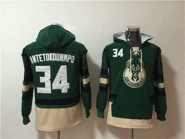 Milwaukee Bucks #34 Giannis Antetokounmpo Green Hoodie