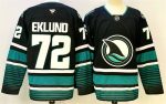 San Jose Sharks #72 William Eklund Black 2024-25 Alternate Stitched Jersey