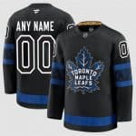 Toronto Maple Leafs Custom Black 2024-25 Alternate Stitched Jersey