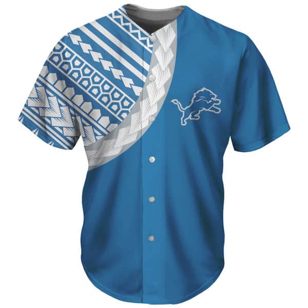 Detroit Lions Blue Baseball Jersey