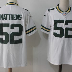 Green Bay Packers #52 Clay Matthews White Stitched Vapor Untouchable Limited Nike Jersey