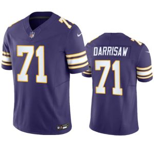 Minnesota Vikings #71 Christian Darrisaw Purple 2023 F.U.S.E. Vapor Untouchable Stitched Jersey