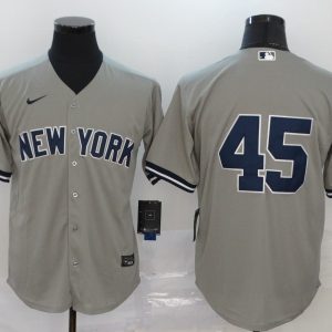 New York Yankees #45 Gerrit Cole Grey Cool Base Stitched Jersey