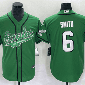 Philadelphia Eagles #6 DeVonta Smith Green Cool Base Stitched Jersey