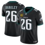 Philadelphia Eagles #26 Saquon Barkley Black 2025 F.U.S.E. With 4-Star C Patch Vapor Untouchable Limited Throwback Stitched Jersey