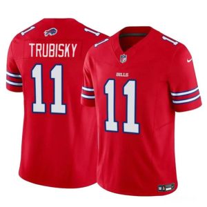 Buffalo Bills #11 Mitch Trubisky Red 2023 F.U.S.E. Vapor Untouchable Limited Stitched Jersey