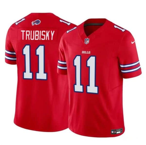 Buffalo Bills #11 Mitch Trubisky Red 2023 F.U.S.E. Vapor Untouchable Limited Stitched Jersey