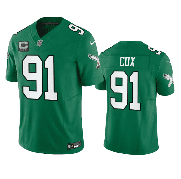 Philadelphia Eagles #91 Fletcher Cox Green 2023 F.U.S.E. With C Patch Vapor Untouchable Stitched Jersey