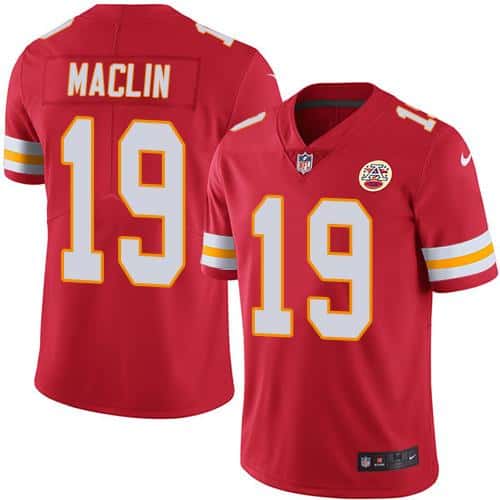 Chiefs #19 Jeremy Maclin Red Stitched Limited Rush Nike Jersey